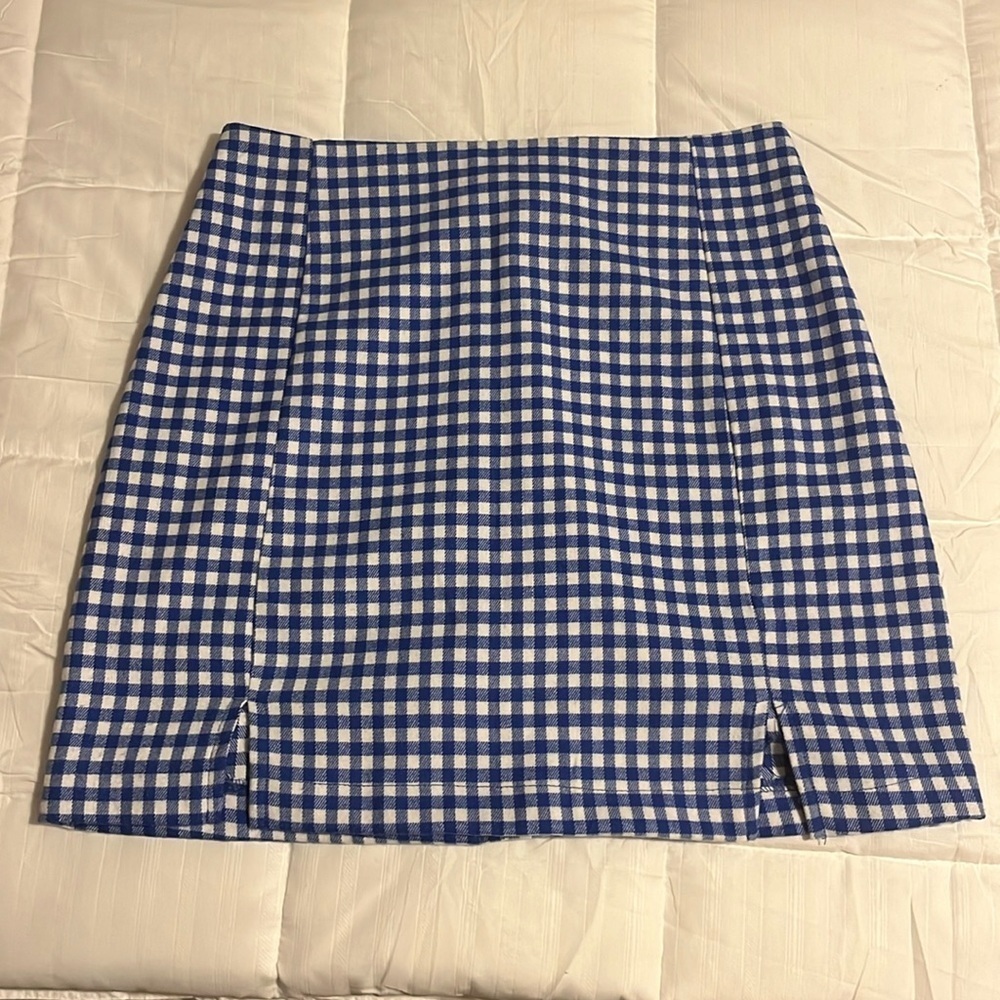 Love on a Hanger Blue Gingham Skirt